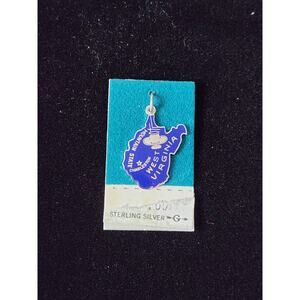 WV Mountain Vtg Griffith & Sons 925 Sterling Silver Charm for Bracelet NOS